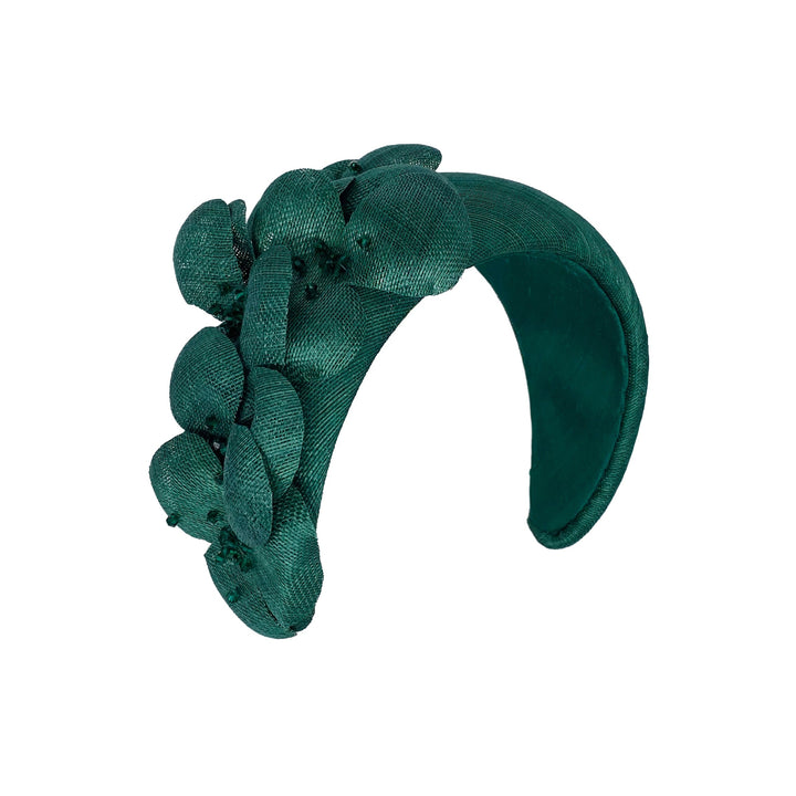 Fine straw headband with grazia flowers