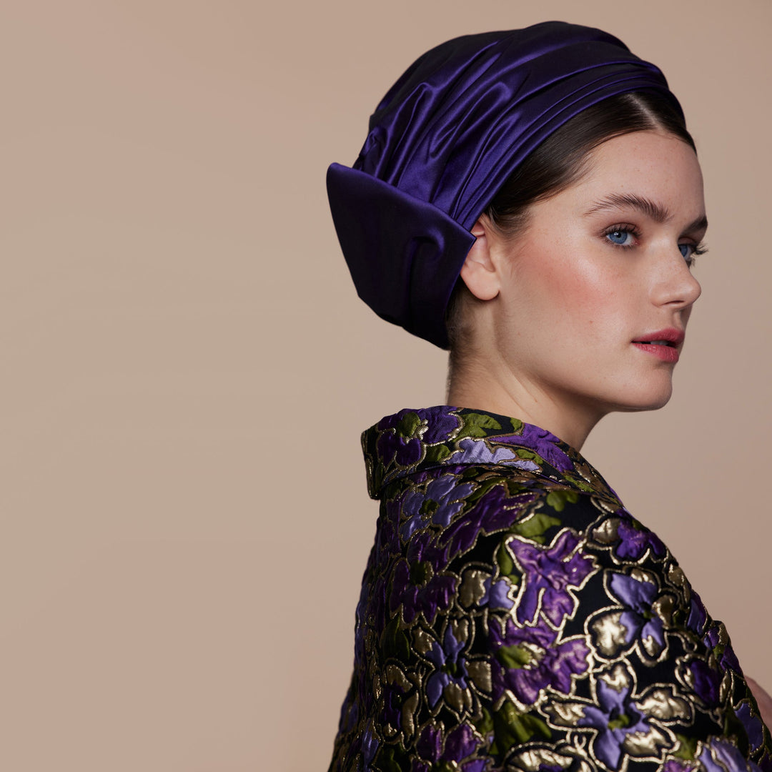 Silk turban with bow