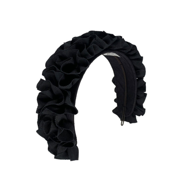 Ruched grosgrain ribbon headband