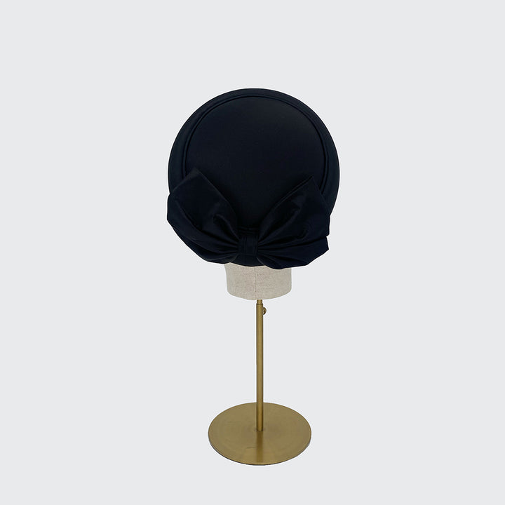 Silk Jackie O pillbox with double bow