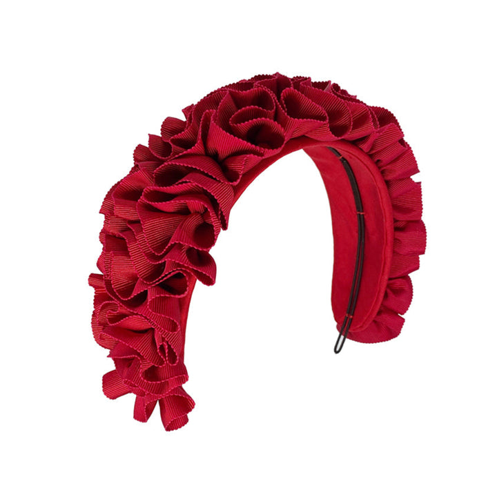 Ruched grosgrain ribbon headband