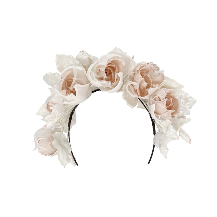 Hand-made silk rose headdress