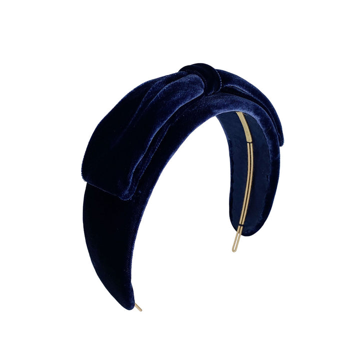 Velvet headband with bow