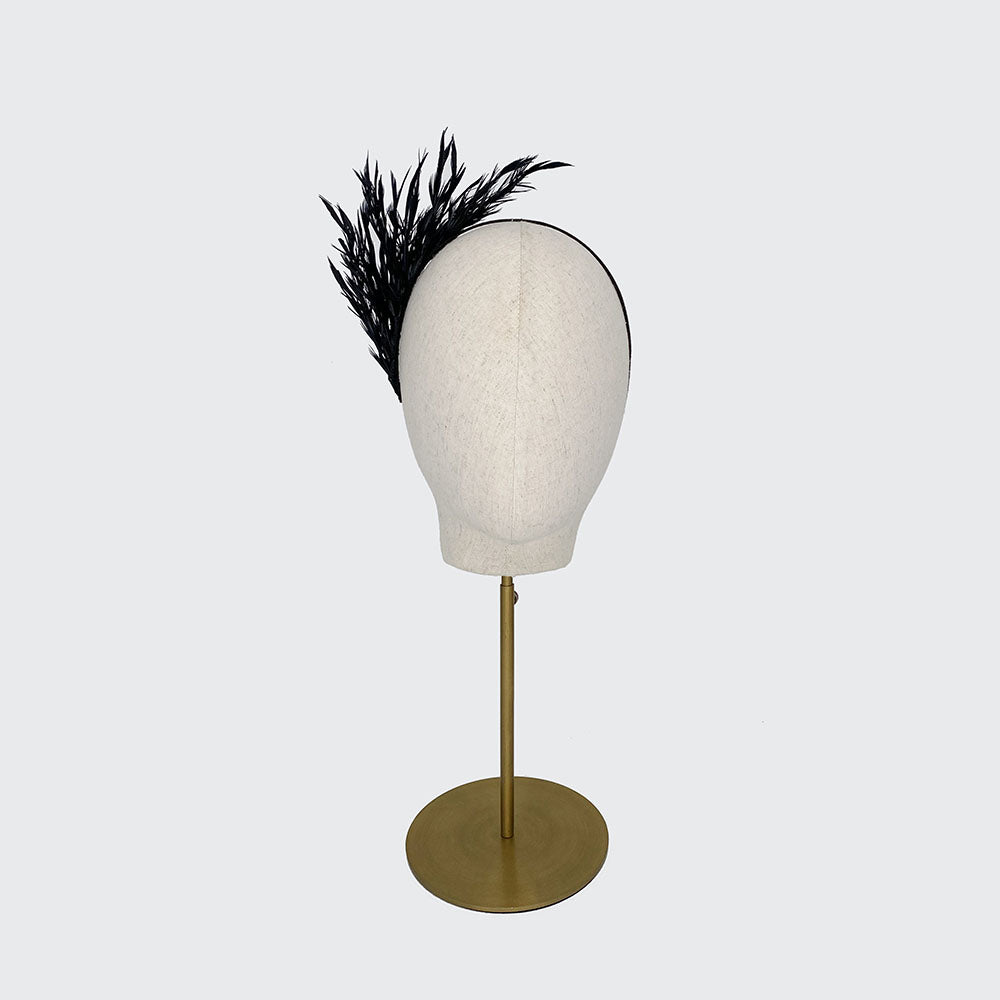 Black feather spray headdress