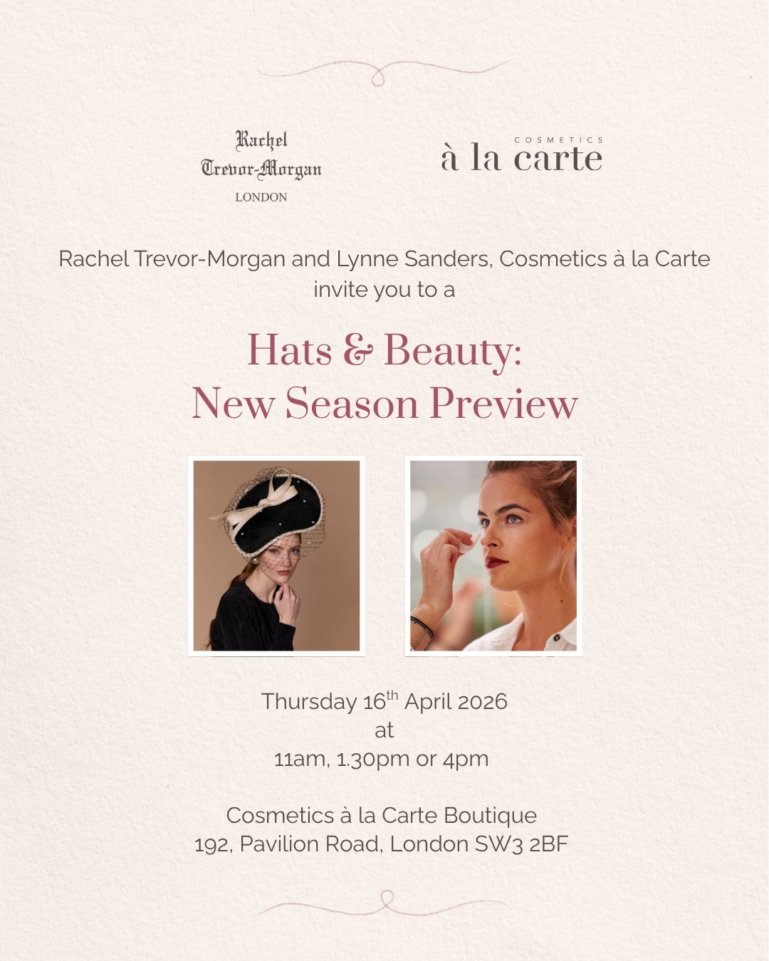 Hats & Beauty - Join us for a New Season Preview