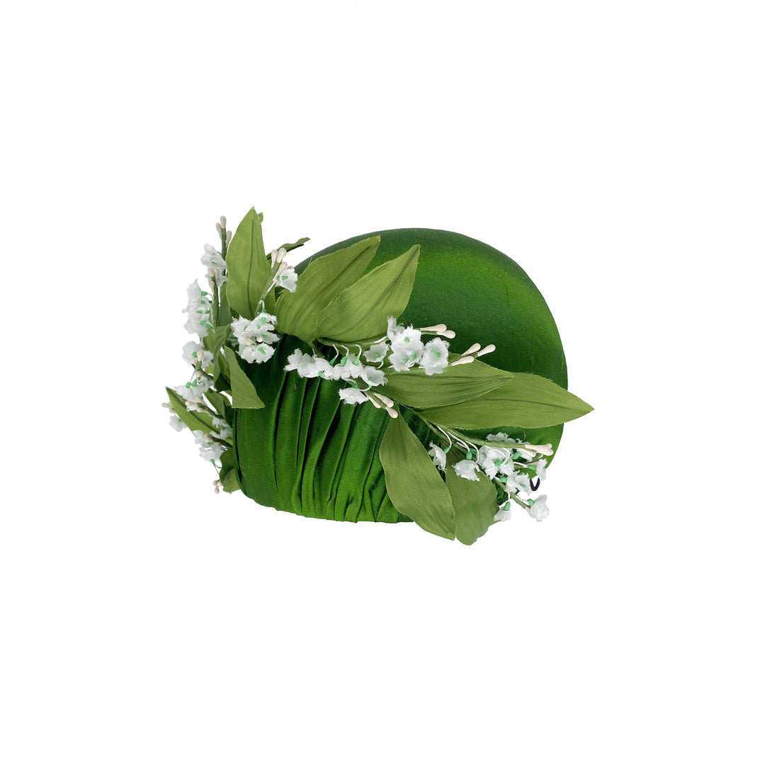 Green Lily of the Valley silk caplet