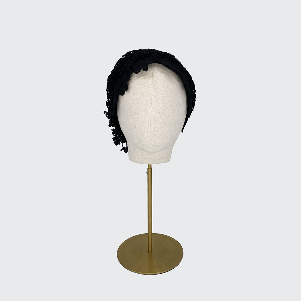 Black lace turban