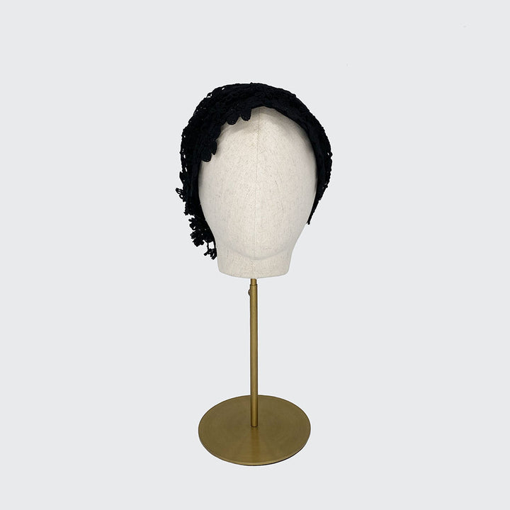 Black lace turban