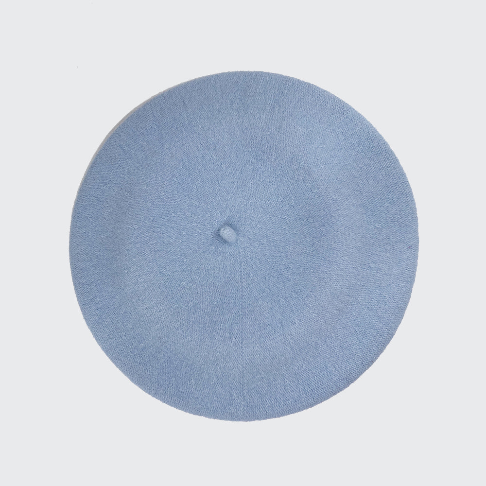 Photo of pale blue wool beret