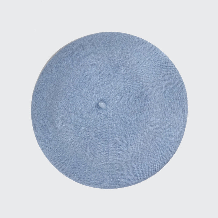 Photo of pale blue wool beret