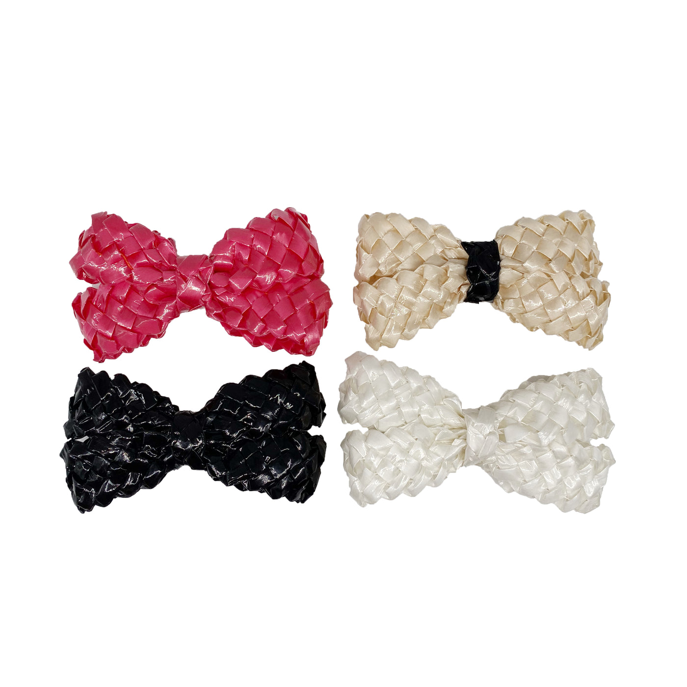 Patent straw bow hair clips