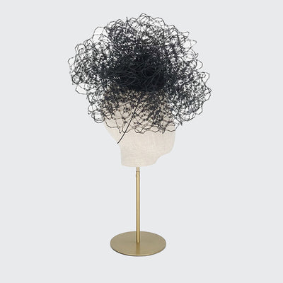 Black veiling choux pillbox