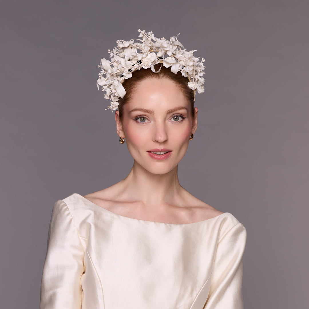 Ivory delicate flower headdress