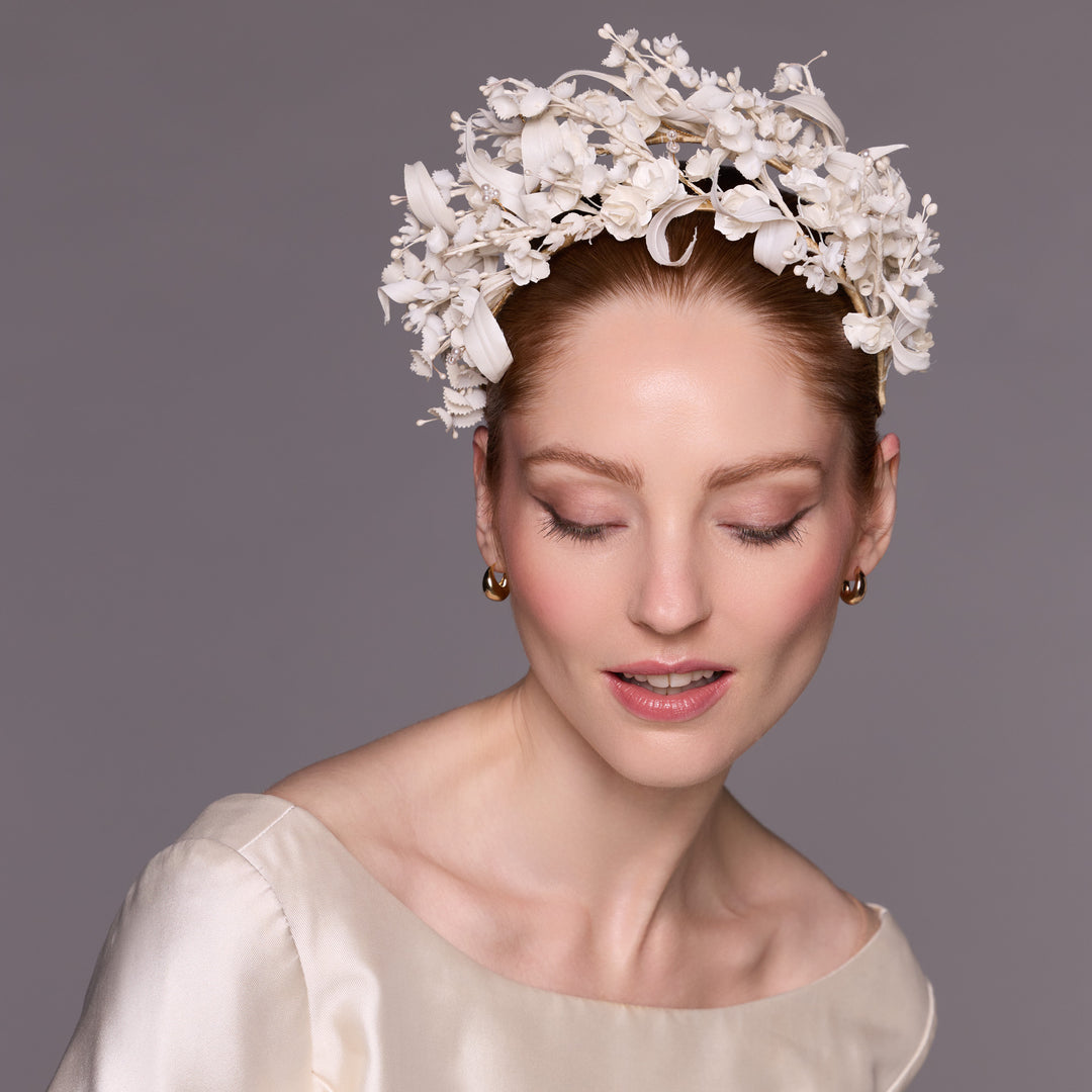 Ivory delicate flower headdress