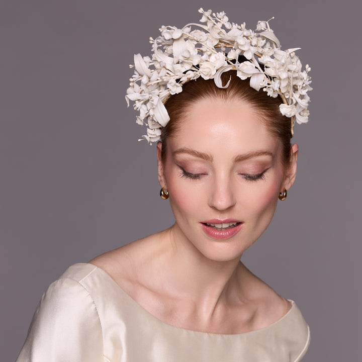 Ivory delicate flower headdress