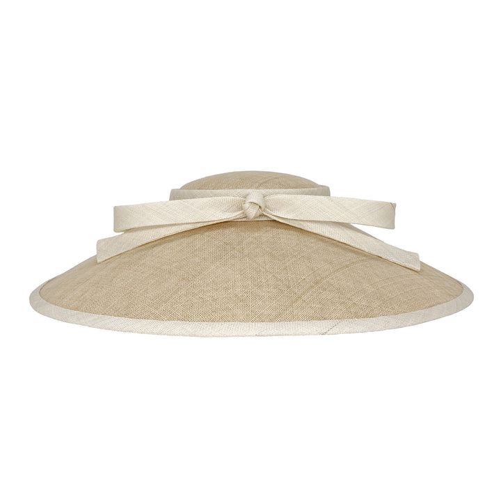 Natural cut through downbrim with ivory edge