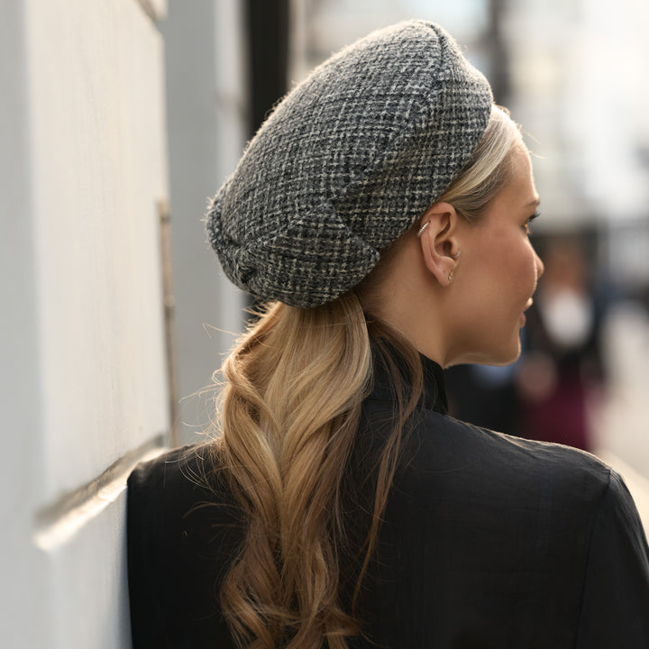 Boxy bouclé wool Jackie O pillbox with bow