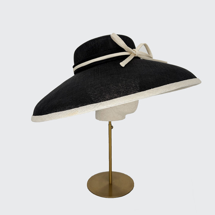 Black Tiffany bell with ivory edge and bow