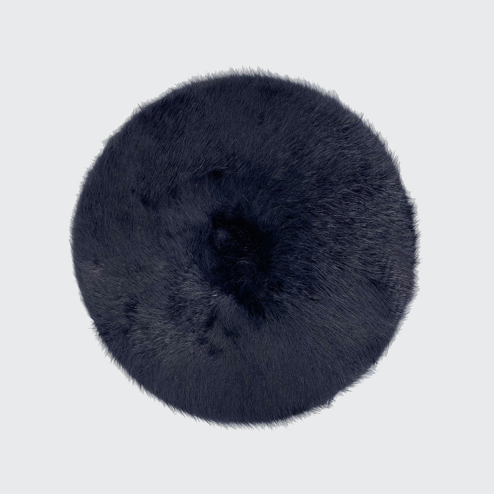 Photo of a black angora beret