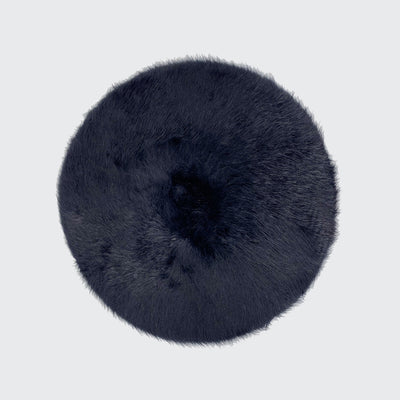 Photo of a black angora beret