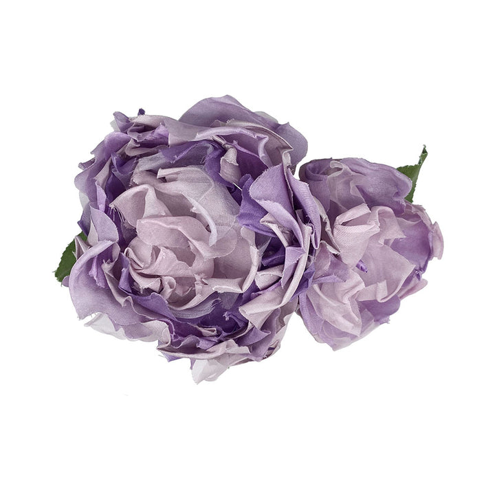 Soft lilac silk flower hair clip