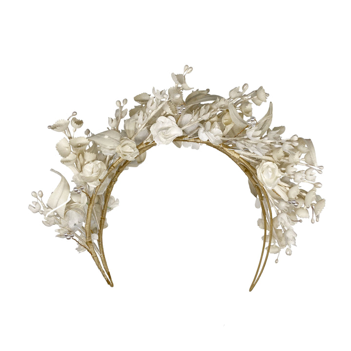 Ivory delicate flower headdress