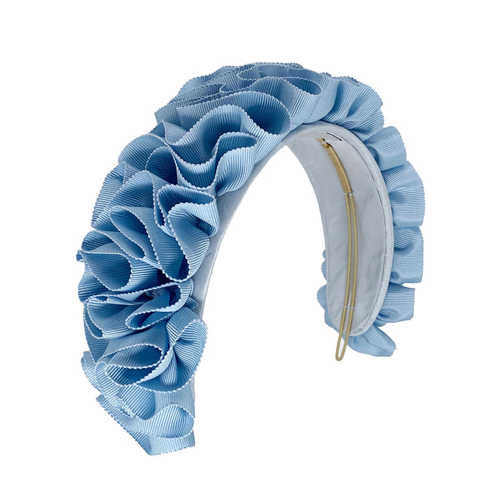 Ruched grosgrain ribbon headband
