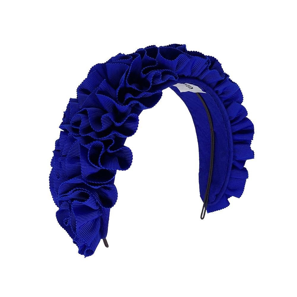 Ruched grosgrain ribbon headband