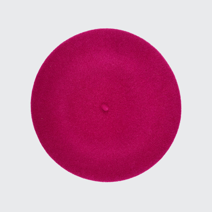 Photo of raspberry wool beret