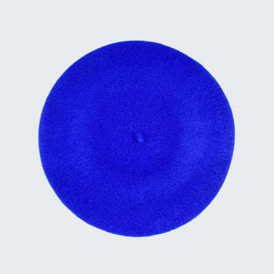 Photo of royal blue wool beret