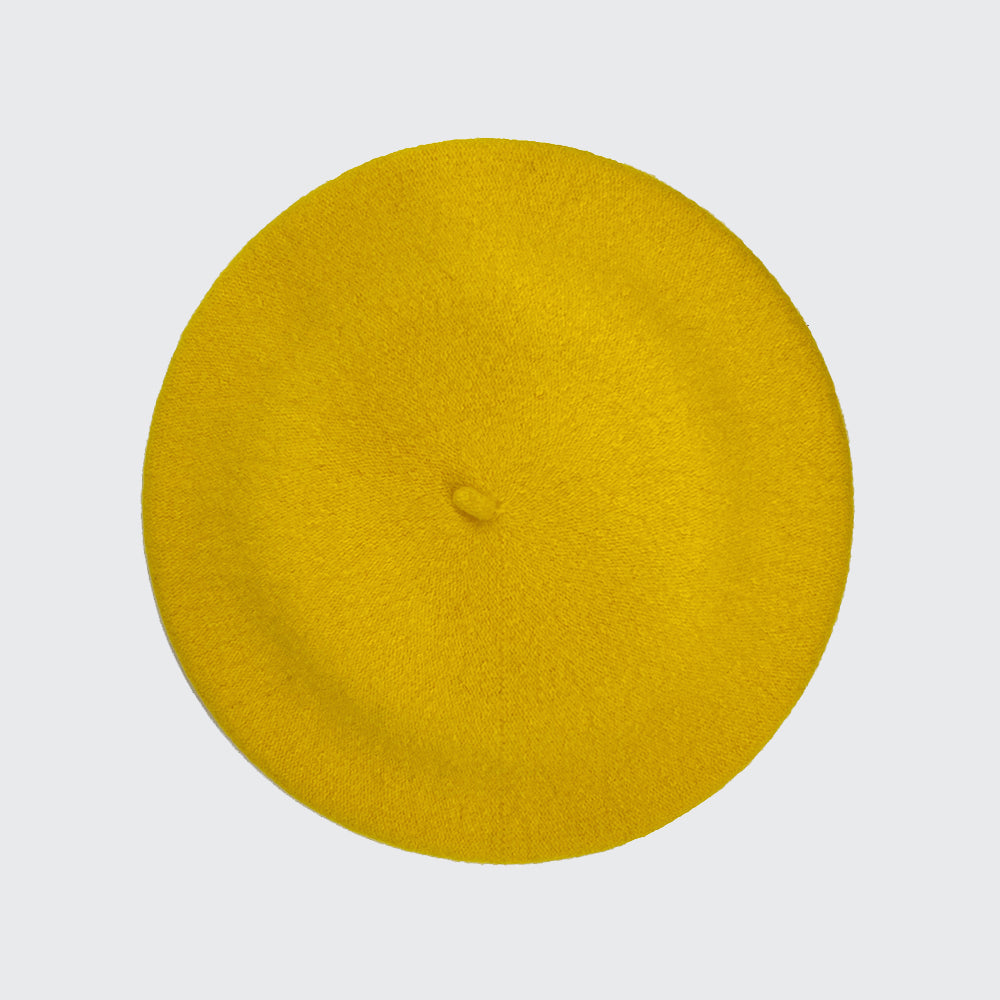 Photo of yellow wool beret