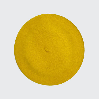 Photo of yellow wool beret