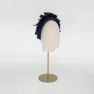 Navy goose feather headband