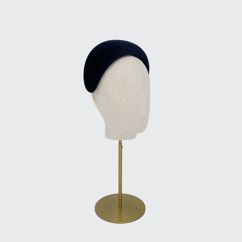 Navy velour felt headband