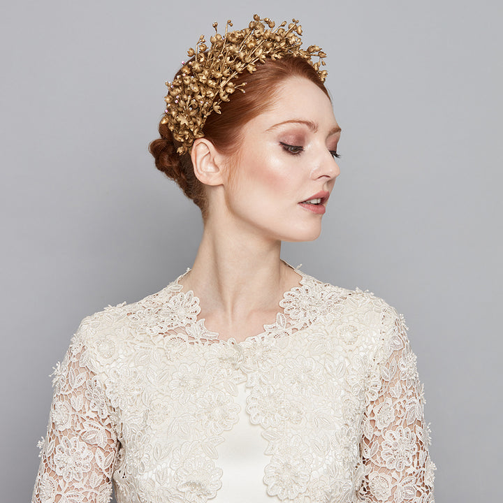 Gold Lily of the Valley headdress