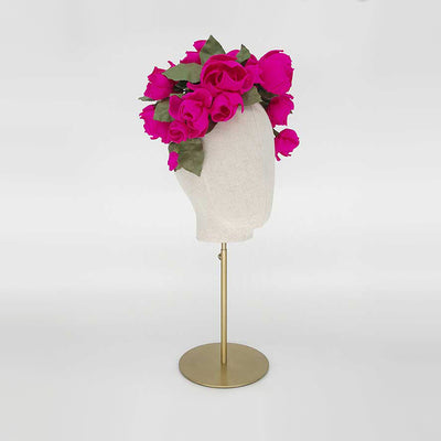 Hot pink roses headdress