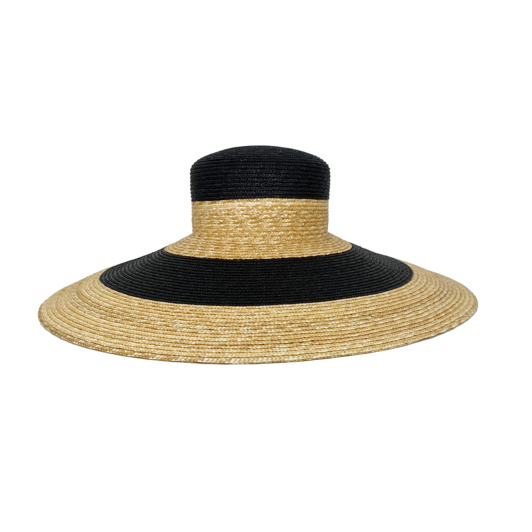 Photo of a two-tone Italian straw summer hat