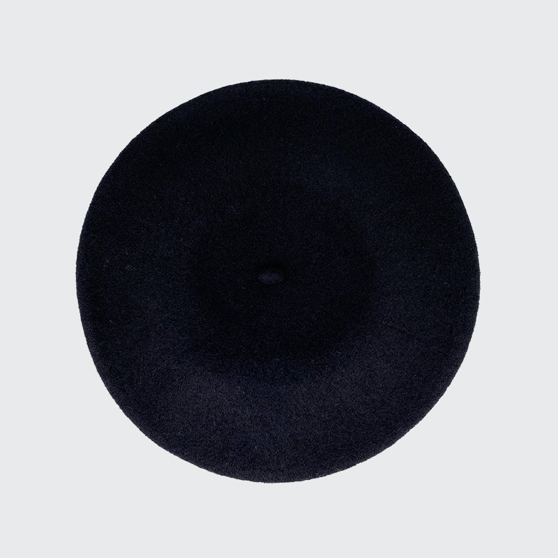 Photo of black wool beret